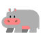 Hippopotamus emoji on Microsoft